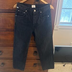 Citizens Of Humanity Black Dahlia Bow Leg Baby Roll jeans